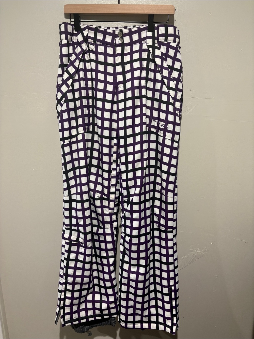 Millennium Three M3 Women’s M Purple Checker Ski Snowboard Pants